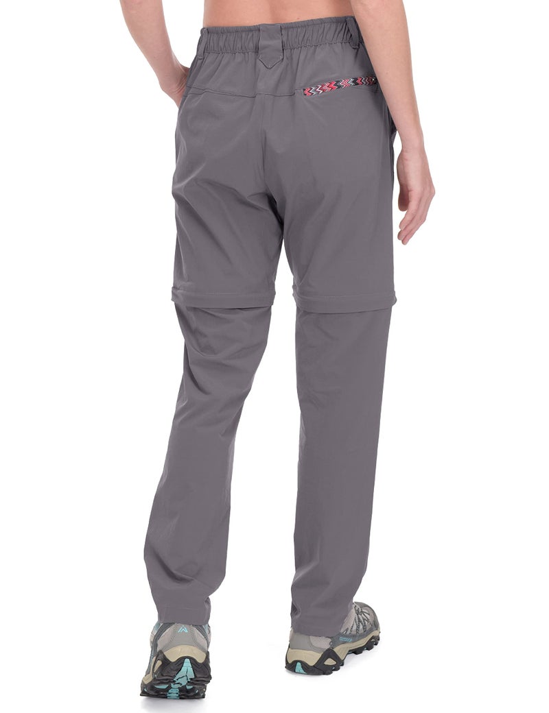 Little Donkey Andy Women's Hiking Pants Lightweight Convertible Zip-Off Pants Quick Dry UPF 50 Steel Gray Size M - Image 3